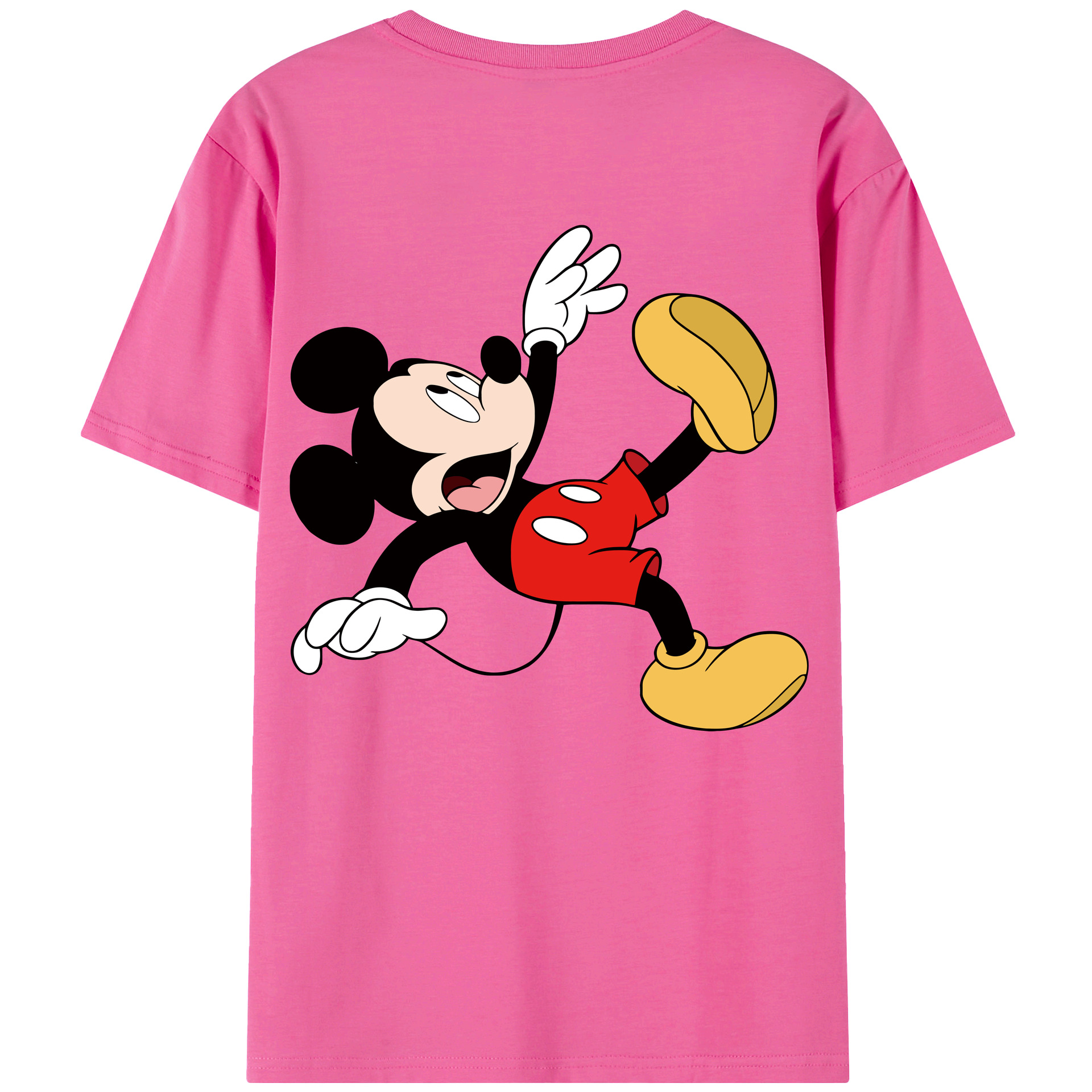 （画像用） ミッキーマウス Mickey Mouse レディース半袖Tシャツ(バックプリント)